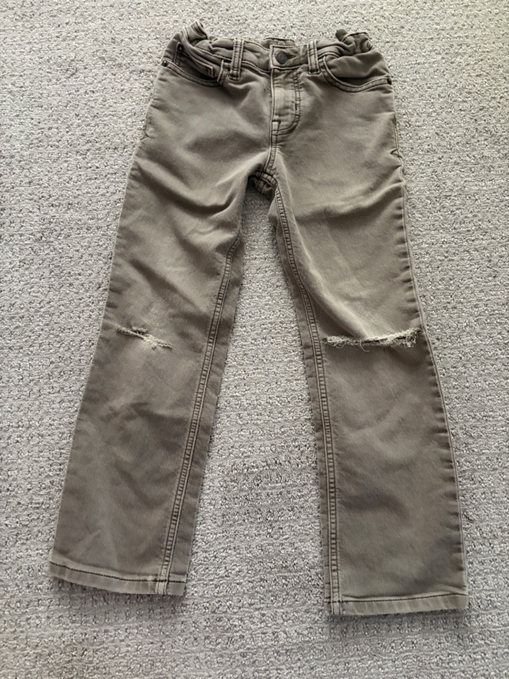 Cat & Jack Boys Brown Distressed Jeans